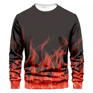 Sweatshirts coupe régulière thermiques doux pour hommes Polyester uni couleur personnalisée sublimation meilleur design hiver Basics coton mélangé - Product Image 4
