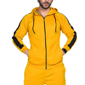 Traje de jogging sólido de maternidad con cierre de cordón de 2 piezas personalizado para hombres, Sudadera con capucha y forro polar de algodón 100% de alta calidad - Product Image 4