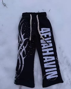 Vente en gros en usine de services OEM sweats à capuche zippés style évasé surdimensionnés en coton lourd mode de rue en détresse survêtements - Product Image 2