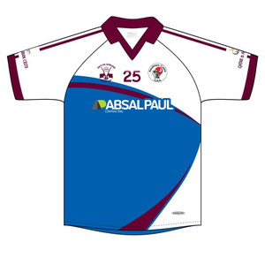 Camiseta de fútbol GAA de poliéster 100% de alta calidad, ropa de fútbol gaélica de la mejor calidad, patrón sólido, logotipo frontal personalizable OEM - Product Image 1