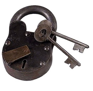 Cerradura de latón con aspecto antiguo de oro rosa, cerraduras antiguas de alta calidad, candado de hierro y llaves, cerradura de estilo Vintage con 2 llaves - Product Image 4