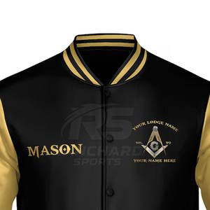 Chaqueta Universitaria Masónica para Hombre, Chaqueta Universitaria Bordada con Bordado Masónico Personalizado - Product Image 4