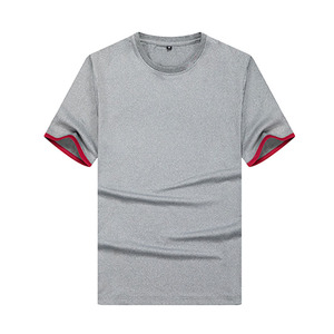 เสื้อยืดผู้ชาย คอตตอน 100% 220gsm สีเทา คอกลม ยูนิเซ็กซ์ ปรับแต่งได้  เสื้อยืดเปล่าเรียบง่าย ทรงโอเวอร์ไซส์ เสื้อยืดผู้ชายใส่สบายๆ สำหรับฤดูร้อน - Product Image 3