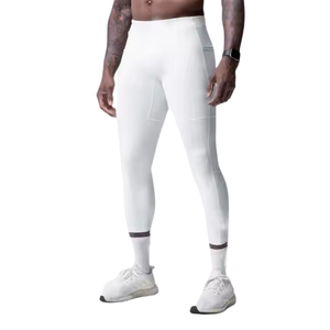 Collants de sport de gymnastique de compression à séchage rapide personnalisés pour hommes pantalons d'entraînement de basket-ball en polyester - Product Image 1