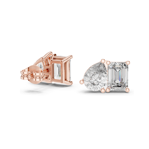 Pendientes de Diamantes de Laboratorio de 4 Quilates para Mujer, Claridad VVS-VS EF, Oro de 18 Quilates, 14 Quilates, 10 Quilates y Plata 925, Oro Rosa, Amarillo y Blanco - Product Image 6