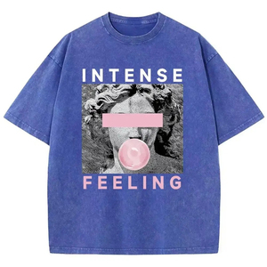 Custom Puff Printing Logo Streetwear <b>Acid</b> Wash T-shirts Men's Oversized <b>Drop</b> Shoulder Heavyweight Boxy Fit Blank T Shirt for Men - Product Image 3