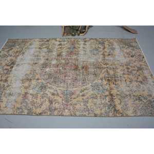 Tapis turc de 4,9 x 7,9 pieds, tapis vintage, tapis abstrait marron - Product Image 3