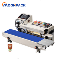 Scelleuse Moonpack FR-1600 pour sacs continus, impression de code QR et de date, emballage en papier kraft composite, comptage, scelleuse thermique