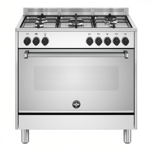 Cuisinière à gaz La Germania AMN965EXV 24 avec four électrique, 5 zones, acier inoxydable, classe A, 89,7x60x87cm, modèle Americana - Product Image 2
