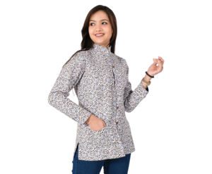 Chaqueta acolchada con estampado de bloques a mano de algodón, nueva moda para mujer, chaqueta de manga larga con cierre de botones estampados de algodón para Otoño e Invierno - Product Image 6