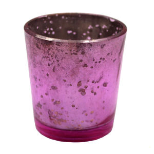 En gros En Vrac Antique Couleur Argent Verre Matériel Fabriqués À La Main Forme Ronde De Noël Et Fête Votive Titulaire Main - Product Image 4