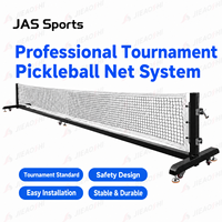 Système de filet de pickleball professionnel JAS Sports, sans bordure, durable, avec cadre en acier, 6860 mm, pliable, portable, intérieur/extérieur