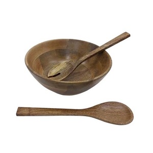 Cuenco para servir alimentos de forma redonda de madera de diseño Popular, acabado esmaltado para cocina y mesa, cuencos para servir alimentos y aperitivos - Product Image 2