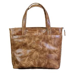 Wholesale Stylish Vintage Genuine Cowhide Leather <b>Tote</b> <b>Bag</b> Custom Logo Durable Shoulder <b>Bag</b> <b>Zipper</b> <b>Large</b> Capacity Handbag Cotton - Product Image 5