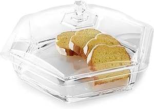 Plat de service en acrylique avec couvercle pour maison hôtel restaurants et ustensiles de cuisine plat de service de nourriture couleur claire plat de service fournitures d'hôtel - Product Image 5