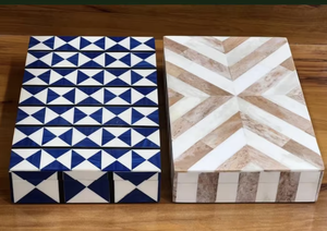 Joyero de Hueso Pulido con Incrustaciones, Estilo Náutico y Animal, Solución de Almacenamiento Ecológica - Product Image 3