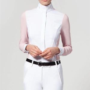 Camisas ecuestres deportivas de manga larga para mujer, compresión para montar a caballo, ligeras, transpirables, impermeables, acolchadas ecológicas - Product Image 1