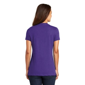 Camisetas personalizadas de alta calidad con cuello en V para mujer, ropa de manga corta con cuello en V, color púrpura - Product Image 3