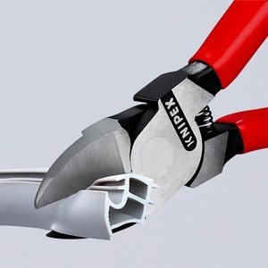KNIPEX Polished Head Side Cutters for Plastics 160 mm Length 85 <b>Angled</b> Plastic Coated Knives & <b>Tools</b> - Product Image 3