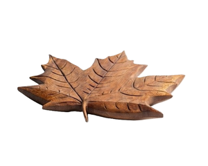Handmade <b>Wooden</b> Maple Leaf Wall Art Carved <b>Rustic</b> Decor for Living Room - Product Image 2