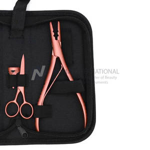 Juego de herramientas de color personalizado de acero inoxidable para extensiones de pelo Nomzi International al por mayor, juego de alicates y ganchos de tracción para uso comercial - Product Image 3