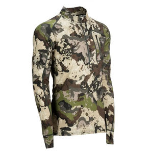 Custom Camo Hunting <b>Base</b> <b>Layer</b> Men's Thermal Long Sleeve 1/4 Zip Tactical Shirt Moisture Wicking Outdoor Performance Apparel - Product Image 1