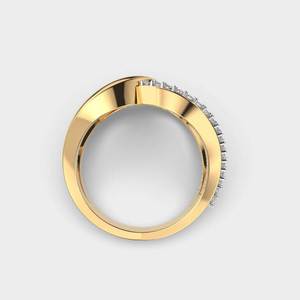 Anillo de Compromiso con Diamante Cultivado en Laboratorio de 1.50 Quilates, Diseño Único y Elegante con Patrón Cruzado, Anillo con Engaste de Oro Sólido de 18K - Product Image 5