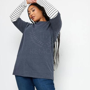 Ropa más vendida, camiseta para mujer, camiseta de doble capa con cuello redondo y estampado de logotipo personalizado para mujer, camiseta de manga corta para mujer - Product Image 2