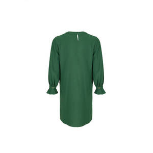 เสื้อคลุมผ้าชีฟองสีเขียวปักแขนทรงหลวมใส่สบาย - Product Image 3