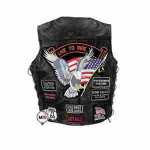 2023 meilleure vente noir classique lacets latéraux veste de motard en cuir de qualité supérieure gilet sans manches chaud lourd du Pakistan - Product Image 5