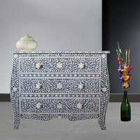 Table console antique pour salon table en incrustation d'os avec incrustation de nacre travail de grossiste indien