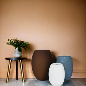 Elegante maceta clásica ecológica con acabado rústico de fibra de vidrio, maceta para interiores y exteriores, jardines, decoración del hogar, macetas, macetas - Product Image 6