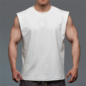 <b>Men's</b> Cotton Plain Tank Tops Breathable Fitness Gym <b>Vest</b> with Custom Logo Fashionable Workout Running Gear - Product Image 3