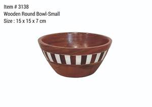 Bol en bois imprimé émail, forme ronde, bol en acier inoxydable, vaisselle, bol à pâte, bol de service pour la maison, l'hôtel et les restaurants - Product Image 6