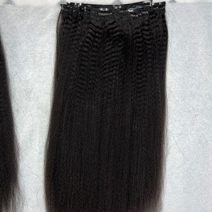 Extensions de cheveux yaki vietnamiennes alignées sur une seule cuticule de donneur 100% couleur naturelle double dessinée crépue droite qhair - Product Image 6
