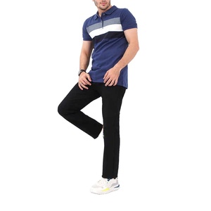 Polo de golf pour homme, 100% coton, motif uni, logo personnalisé imprimé par sublimation, blancs à personnaliser, grandes tailles, tricoté, collection 2027 - Product Image 5