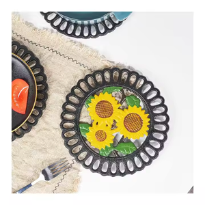 Salvamanteles de Metal de forma redonda de Color blanco superventas de diseño de lujo para platos calientes cocina Hotel restaurante y uso de mesa de comedor - Product Image 4