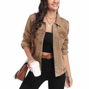 Veste en jean pour femme au design tendance, impression personnalisée, taille supérieure, qualité supérieure, prix bas, nouveau style de veste en jean pour femme - Product Image 5