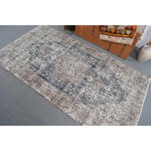 Tapis turc vintage, tapis de 3,7 x 6,6 pieds, tapis persan bleu - Product Image 3