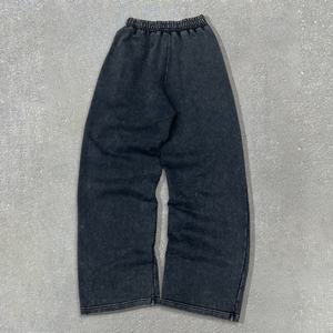 Pantalones Anchos de Pierna Ancha con Parches Personalizados para Hombre, Pantalones Deportivos Holgados Desgastados con Lavado Ácido - Product Image 2
