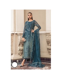 Trajes bordados Zari para mujer, Colección Formal de 3 piezas cosida, últimas mujeres, trajes Punjabi indios de Pakistán, ropa de diseñador - Product Image 4