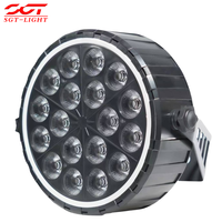 Luz Par Compacta para Escenario RGBW de 18x8W con Efecto de Color Tipo Molino de Viento, 51 LEDs RGB para Alquiler de Eventos y Aplicaciones de Iluminación de Truss