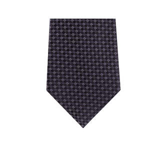 Cravatta Slim Micro Checkerboard da Uomo Kenneth Cole Reaction Nera Taglia Regolare con Finto Colletto Accessorio - Product Image 3