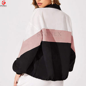 Chaquetas cortavientos para mujer con logotipo personalizado, equipo de correr al aire libre de manga larga para Primavera, tela al por mayor para invierno - Product Image 5