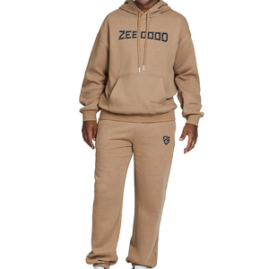 Conjunto Deportivo Unisex de 2 Piezas, Sudadera con Capucha y Cordón Ajustable, Pantalones Cargo, Chándal de Invierno, 100% Algodón, Impresión DTG - Product Image 6