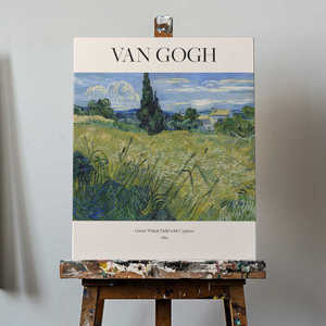 Campo de trigo verde de estilo moderno con impresión de Cypress 1889 de Van Gogh - Product Image 5