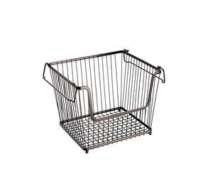 Stockage à domicile de couleur noire fil métallique de fer de forme personnalisée léger panier de rangement en métal de fil solide de meilleure qualité - Product Image 3