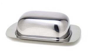 Beurrier en acier inoxydable massif, écologique, finition polie, préservation de la fraîcheur, design moderne pour la restauration professionnelle - Product Image 5