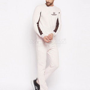 ชุดวอร์มสำหรับผู้ชายผ้าคอตตอนผ้าโพลีเอสเตอร์ทรงสลิมฟิต - Product Image 1