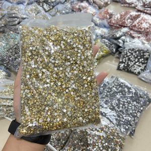 WHATSTONE acepta el embalaje de logotipo personalizado, diamantes de imitación de cristal sin Hotfix redondos con reverso plano para decoración de uñas - Product Image 6